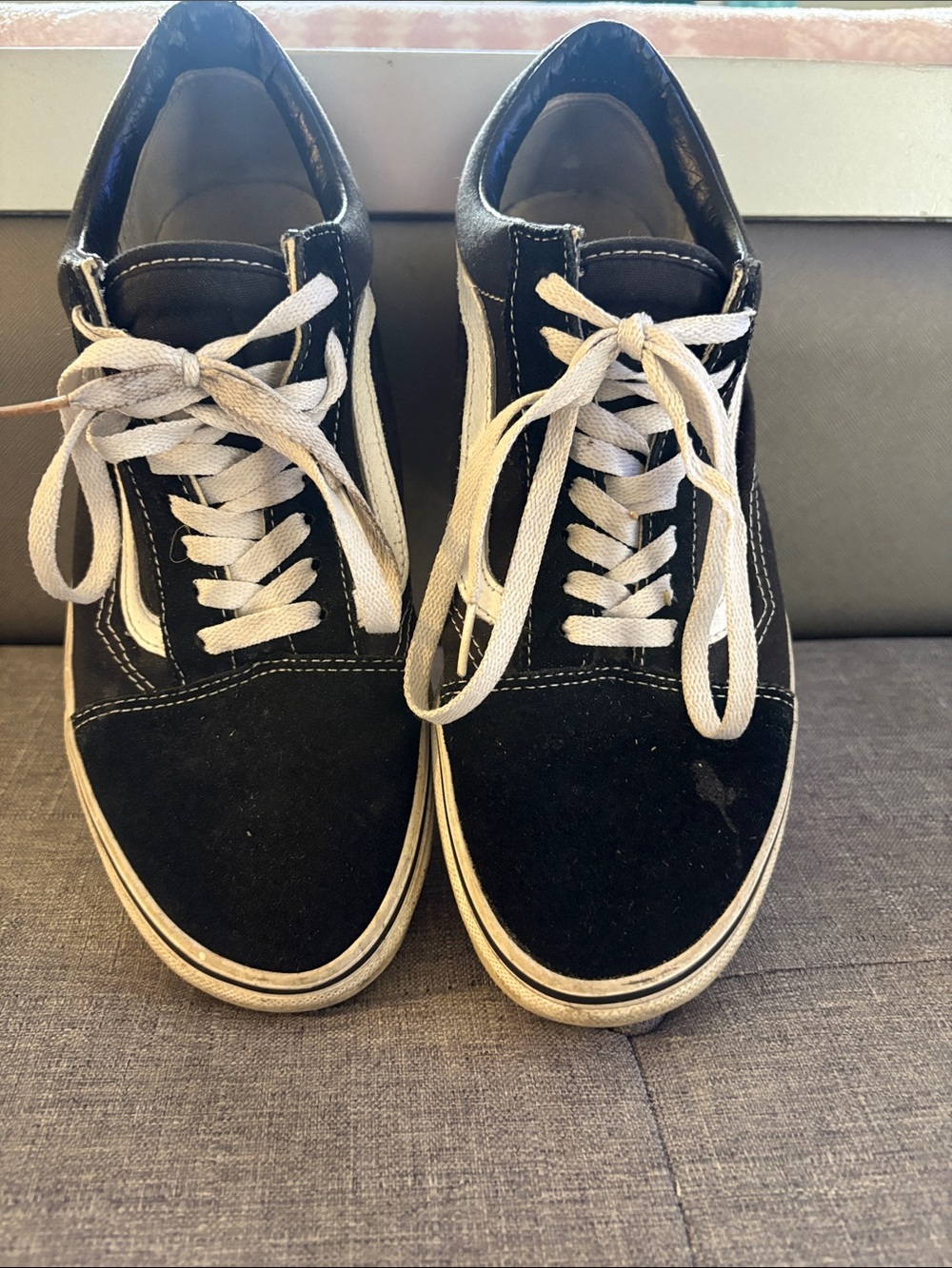 Vans Black & White Low-Top Skate Shoes